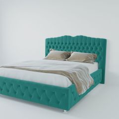 Кровать Нягань с ПМ 2000 (велюр бирюзовый) в Лабытнанги - labytnangi.mebel24.online | фото 2