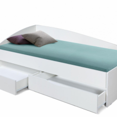 Кровать одинарная "Фея - 3" асимметричная 1900х800 (белая) в Лабытнанги - labytnangi.mebel24.online | фото 2