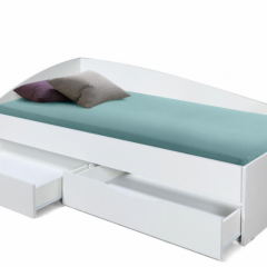 Кровать одинарная "Фея - 3" асимметричная 2000х900 (белая) в Лабытнанги - labytnangi.mebel24.online | фото 2