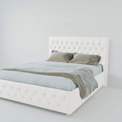 Кровать Версаль 1600 без основания (экокожа белый) в Лабытнанги - labytnangi.mebel24.online | фото 1