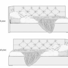 Кровать угловая Лэсли интерьерная +основание (120х200) в Лабытнанги - labytnangi.mebel24.online | фото 2