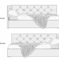 Кровать угловая Лилу интерьерная +основание (80х200) в Лабытнанги - labytnangi.mebel24.online | фото 2
