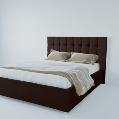 Кровать Венеция с ПМ 1200 (экокожа коричневая) в Лабытнанги - labytnangi.mebel24.online | фото 2