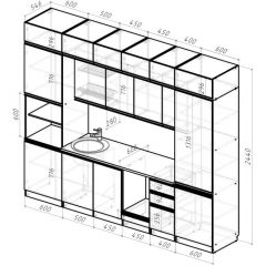 Кухонный гарнитур Ноктюрн люкс 3000 мм в Лабытнанги - labytnangi.mebel24.online | фото 2