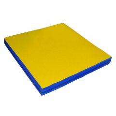 Мат гимнастический 1х1х0,05м цв. синий-желтый в Лабытнанги - labytnangi.mebel24.online | фото 1