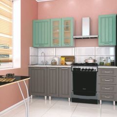 Модульная кухня Луксор серый-бирюза в Лабытнанги - labytnangi.mebel24.online | фото