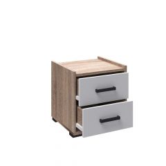 Модульная Спальня Соната (Белый/Дуб сонома) в Лабытнанги - labytnangi.mebel24.online | фото 4