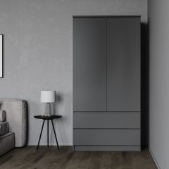 МОРИ МШ 900.1 Шкаф (графит) в Лабытнанги - labytnangi.mebel24.online | фото 2