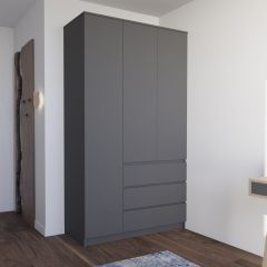 МОРИ МШ 1200.1 Шкаф (графит) в Лабытнанги - labytnangi.mebel24.online | фото