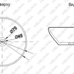 Накладная раковина melana mln-t4022-g28 (золото) в Лабытнанги - labytnangi.mebel24.online | фото 2