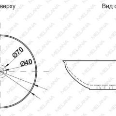 Накладная раковина melana mln-t4029-b15 в Лабытнанги - labytnangi.mebel24.online | фото 2