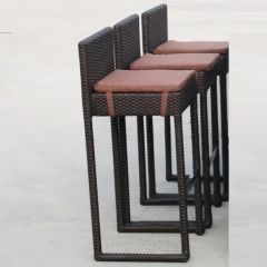 Плетеный барный стул Y390A-W63 Brown в Лабытнанги - labytnangi.mebel24.online | фото