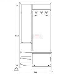 Прихожая Саша - 13 в Лабытнанги - labytnangi.mebel24.online | фото 2