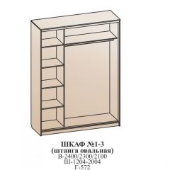 Шкаф №1 1.2-2 Оптима 2400х1204х572 (фасад 2 ЛДСП) в Лабытнанги - labytnangi.mebel24.online | фото 6