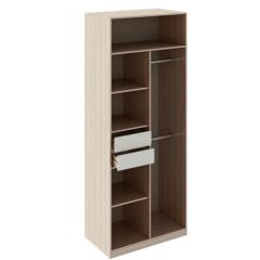 Шкаф 2 двери Глэдис М22 (ЯШС/Белый) в Лабытнанги - labytnangi.mebel24.online | фото 2