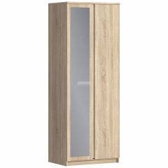 Шкаф 2х дверный с зеркалом Веста СБ-2259 (Дуб Сонома) в Лабытнанги - labytnangi.mebel24.online | фото 1