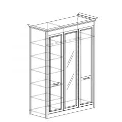 Шкаф 3-дверный со стеклом №453 Адель в Лабытнанги - labytnangi.mebel24.online | фото 2