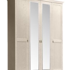 Шкаф 4-х дверный (2 зеркала) для платья и белья Венеция дуб седан (ВНШ1/4) в Лабытнанги - labytnangi.mebel24.online | фото