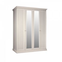 Шкаф 4-х дверный для платья и белья (2 зеркала) Амели штрих-лак (АМШ1/4) в Лабытнанги - labytnangi.mebel24.online | фото