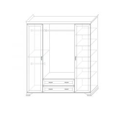 Шкаф 4-х дверный (корпус, боковые двери в комплекте) Сиена в Лабытнанги - labytnangi.mebel24.online | фото 2