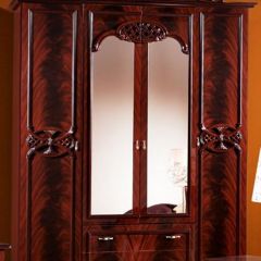 Шкаф 4-х дверный с зеркалами (03.144) Ольга (могано) в Лабытнанги - labytnangi.mebel24.online | фото