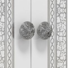 Шкаф 4-х дверный с зеркалами (12.244) Грация (белый/серебро) в Лабытнанги - labytnangi.mebel24.online | фото 2