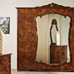 Шкаф 5-и дверный с зеркалами (20.145) Тициана (орех) в Лабытнанги - labytnangi.mebel24.online | фото 2
