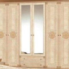 Шкаф 6-и дверный с зеркалами (02.146) Рома (беж) в Лабытнанги - labytnangi.mebel24.online | фото
