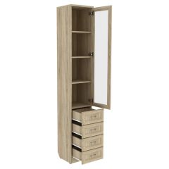 Шкаф для книг с ящиками узкий арт. 205 в Лабытнанги - labytnangi.mebel24.online | фото