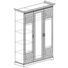 Шкаф для одежды 3-дверный №800 Парма кремовый белый в Лабытнанги - labytnangi.mebel24.online | фото 2