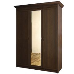 Шкаф для одежды 3-дверный с зеркалом №671 Флоренция Дуб оксфорд в Лабытнанги - labytnangi.mebel24.online | фото 1
