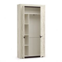 Шкаф для одежды 33.18 "Лючия" (бетон пайн белый / венге / белый) в Лабытнанги - labytnangi.mebel24.online | фото 2