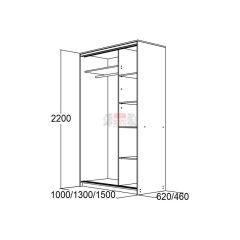 МИРАЖ 13.1 (620) Шкаф для платья и белья в Лабытнанги - labytnangi.mebel24.online | фото 5