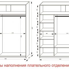 Шкаф-купе 1800 серии SOFT D6+D6+B2+PL3 (2 ящика+2штанги) профиль «Капучино» в Лабытнанги - labytnangi.mebel24.online | фото 7