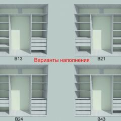 Шкаф-купе 1950 серии SILVER S3+S1+S3Z B22+PL2 (по 2 ящика лев/прав+1штанга+1 полка) профиль «Серебро» в Лабытнанги - labytnangi.mebel24.online | фото 5