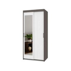 ТОМАС Шкаф-купе с зеркалом Анкор темный/светлый Т22 в Лабытнанги - labytnangi.mebel24.online | фото
