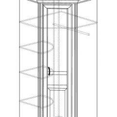 Шкаф угловой №562 "Алиса" (угол 875*875) в Лабытнанги - labytnangi.mebel24.online | фото 2