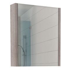 Шкаф-зеркало Quadro 60 Дуб серый левый/правый Домино (DQ1702HZ) в Лабытнанги - labytnangi.mebel24.online | фото 1