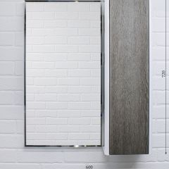 Шкаф-зеркало Uno 60 Дуб серый левый/правый Домино (DU1503HZ) в Лабытнанги - labytnangi.mebel24.online | фото 7