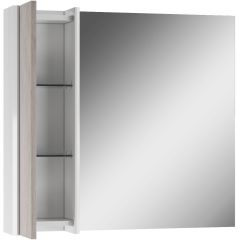 Шкаф-зеркало Uno 80 Дуб серый левый/правый Домино (DU1504HZ) в Лабытнанги - labytnangi.mebel24.online | фото 4