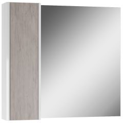 Шкаф-зеркало Uno 80 Дуб серый левый/правый Домино (DU1504HZ) в Лабытнанги - labytnangi.mebel24.online | фото 6
