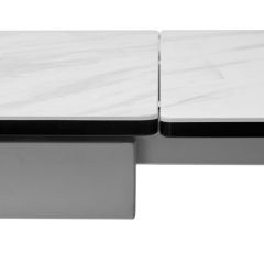 Стол BELLUNO 160 MARBLES KL-99 Белый мрамор матовый, итальянская керамика/ белый каркас, ®DISAUR в Лабытнанги - labytnangi.mebel24.online | фото 7