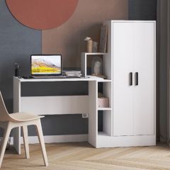 Стол компьютерный СКМ-1 ЛДСП Белый в Лабытнанги - labytnangi.mebel24.online | фото