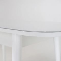 Стол раскладной со стеклом (опоры массив цилиндрический) "Хоста" в Лабытнанги - labytnangi.mebel24.online | фото 6