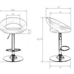 Стул барный DOBRIN MIRA LM-5001 (синий) в Лабытнанги - labytnangi.mebel24.online | фото 3