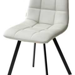 Стул CHILLI SQUARE HK017-03 светло-серый, PU/ черный каркас М-City в Лабытнанги - labytnangi.mebel24.online | фото