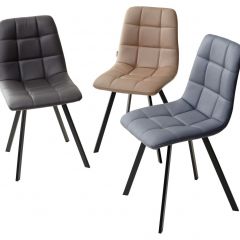 Стул CHILLI SQUARE HK017-09 серо-черничный, PU/ черный каркас М-City в Лабытнанги - labytnangi.mebel24.online | фото 2