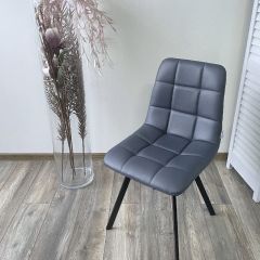 Стул CHILLI SQUARE HK017-09 серо-черничный, PU/ черный каркас М-City в Лабытнанги - labytnangi.mebel24.online | фото 7