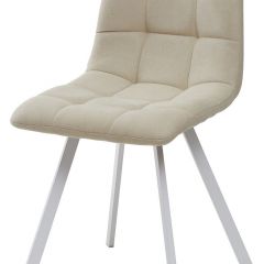 Стул CHILLI SQUARE UF860-01B бежевый, ткань/ белый каркас М-City в Лабытнанги - labytnangi.mebel24.online | фото