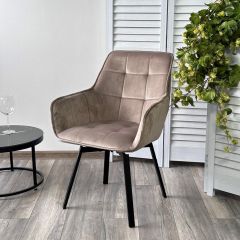 Стул MAVERICK 360 град. поворот. BLUVEL-40 BEIGE/ черный каркас, М-City в Лабытнанги - labytnangi.mebel24.online | фото 5